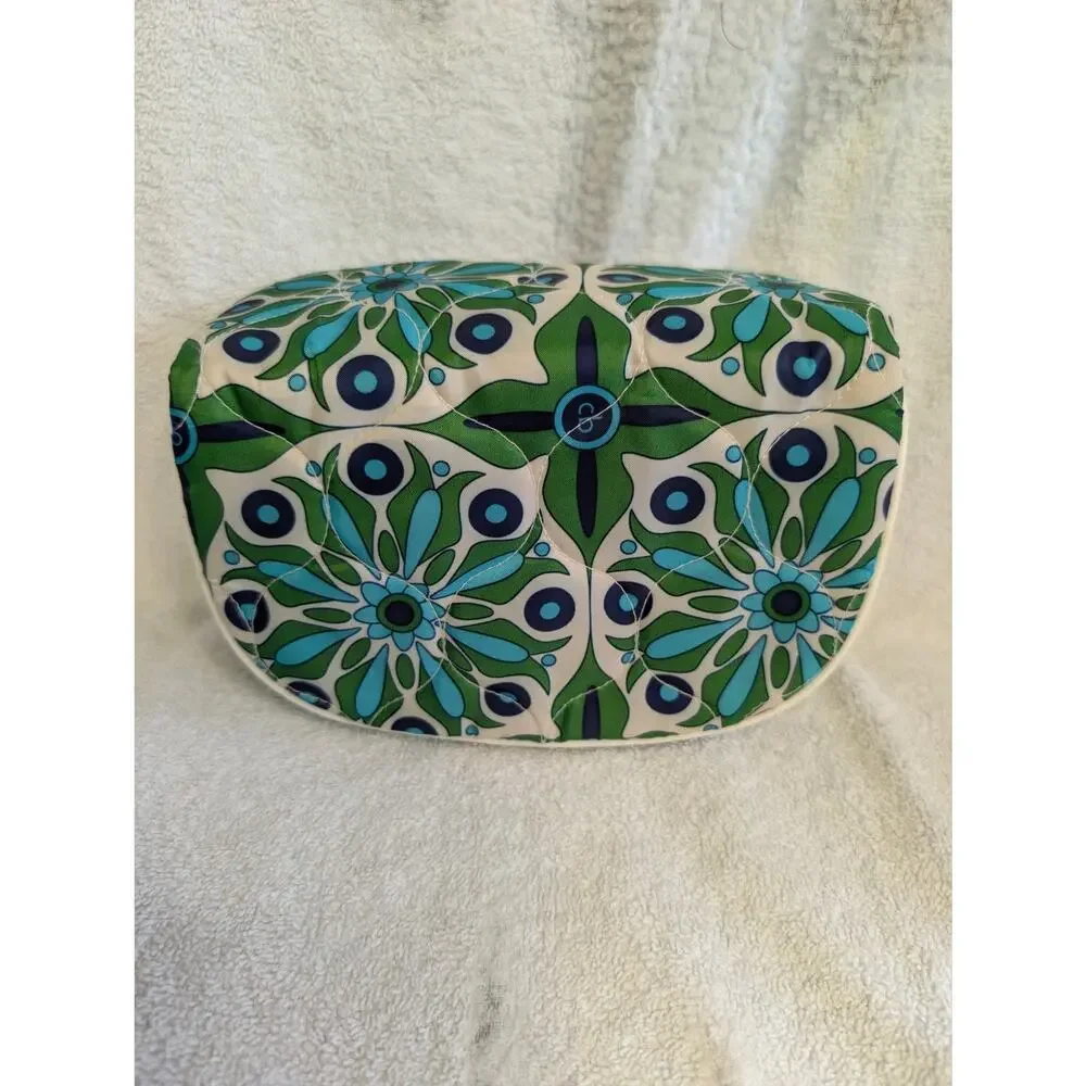 Cinda B Women Accessories, Mosaic Print Quilted Mini Travel Cosmetic Bag